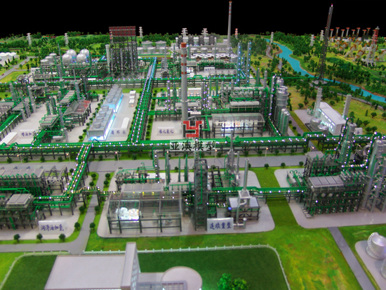 中國石化廠區(qū)沙盤